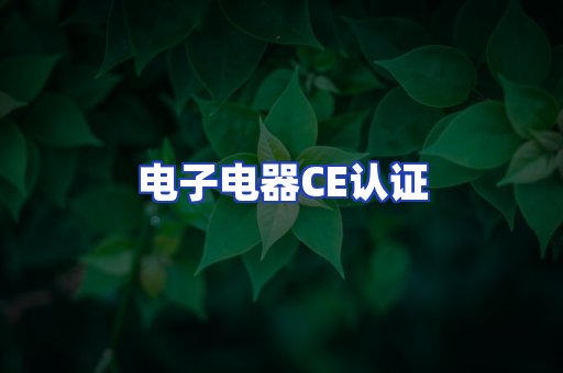 电子电器CE认证